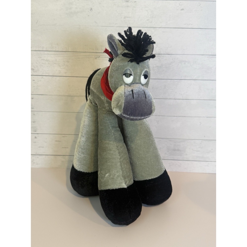 Farnam Gray Horse Plush Stuffed Animal 10.5" With Red Bandana